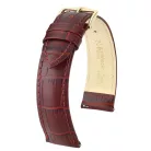 Hirsch Duke borjúbőr óraszíj, burgundi, 20/18L