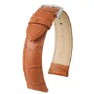 Hirsch Duke borjúbőr óraszíj, mézbarna, 20/18L