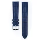 Hirsch Duke borjúbőr óraszíj, kék, 20/18L
