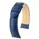 Hirsch Duke borjúbőr óraszíj, kék, 22/20L