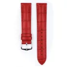 Hirsch Duke borjúbőr óraszíj, piros, 20/18M