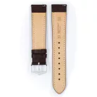 Hirsch Boston borjúbőr óraszíj, sötétbarna, 20/18