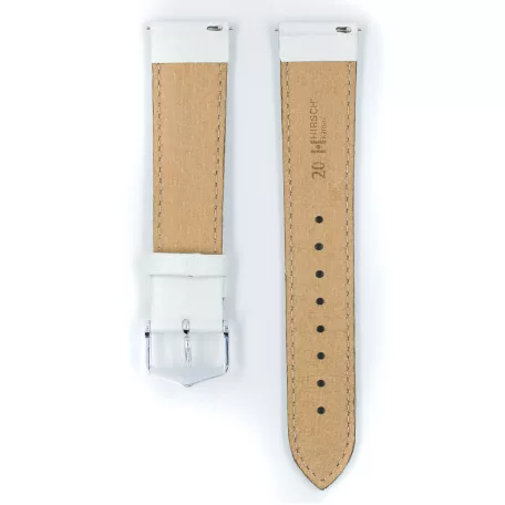 Hirsch Kansas borjúbőr óraszíj, fehér, 16/14