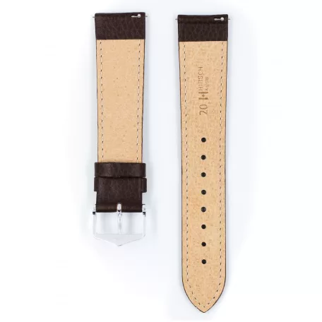 Hirsch Kansas borjúbőr óraszíj, barna, 20/18