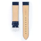 Hirsch Kansas borjúbőr óraszíj, kék/fehér, 20/18