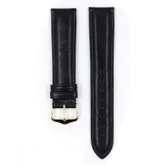 Hirsch Ascot borjúbőr óraszíj, fekete 18/16L