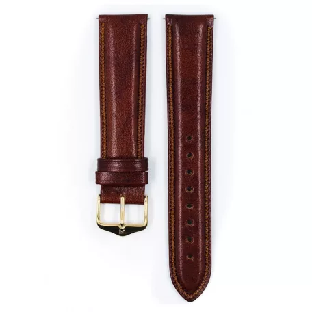 Hirsch Ascot borjúbőr óraszíj, aranybarna 19/18L