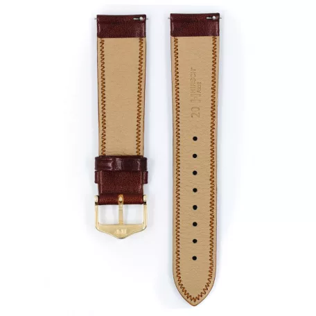Hirsch Ascot borjúbőr óraszíj, aranybarna 19/18L