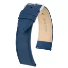 Hirsch Osiris Nubuck borjúbőr óraszíj, sötétkék, 22/20L