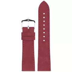 Hirsch Osiris Nubuck borjúbőr óraszíj, burgundi, 18/16M