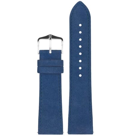 Hirsch Osiris Nubuck borjúbőr óraszíj, sötétkék, 12/10M