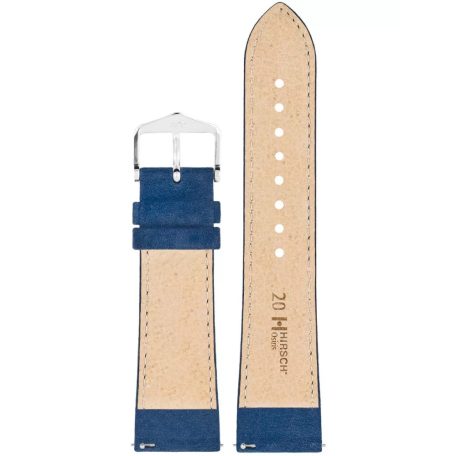 Hirsch Osiris Nubuck borjúbőr óraszíj, sötétkék, 18/16M
