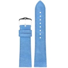   Hirsch Osiris Nubuck borjúbőr óraszíj, világoskék, 14/12M