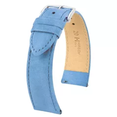   Hirsch Osiris Nubuck borjúbőr óraszíj, világoskék, 18/16M