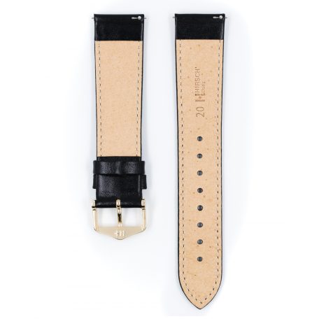 Hirsch Osiris óraszíj, fekete, 16/14