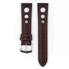 Hirsch Rally bivalybőr óraszíj, sötétbarna, 22/20L