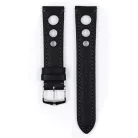 Hirsch Rally bivalybőr óraszíj, fekete, 20/18L