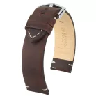Hirsch Ranger borjúbőr óraszíj, sötétbarna, 18/18L