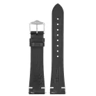 Hirsch Bagnore borjúbőr óraszíj, fekete, 20/16L
