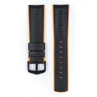 Hirsch Ayrton borjúbőr, fekete/narancs, 24/22L