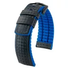 Hirsch Ayrton borjúbőr, fekete/kék, 20/18L