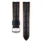 Hirsch Andy borjúbőr, fekete/narancs, 18/16L