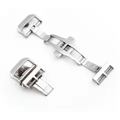 RIOS Breitling acél pillangócsat, fényes, 20mm