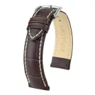 Hirsch Modena borjúbőr óraszíj, barna 24/22L