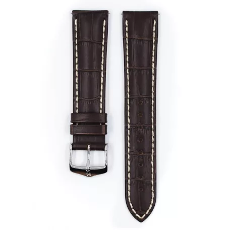 Hirsch Modena borjúbőr óraszíj, barna 24/22L