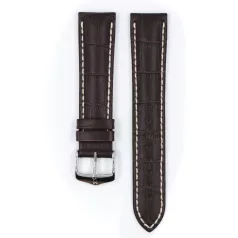 Hirsch Modena borjúbőr óraszíj, fekete 20/18L