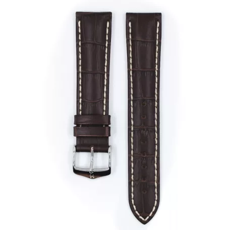 Hirsch Modena borjúbőr óraszíj, fekete 24/22L