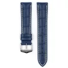 Hirsch Modena borjúbőr óraszíj, kék 18/16L