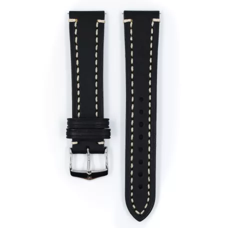 Hirsch Liberty óraszíj, fekete, 24/22L
