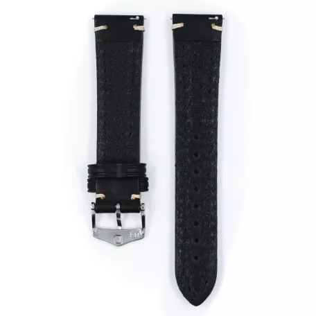 Hirsch Liberty óraszíj, fekete, 24/22L