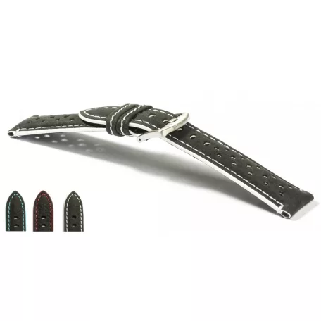Campagnolo Sportivo Traforato óraszíj, fekete/fehér, 18/18mm