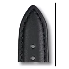 RIOS Off Shore bőr óraszíj, fekete, 20/18mm