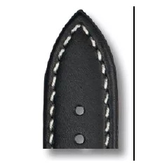 RIOS Deep Sea bőr óraszíj, fekete, 20/18mm