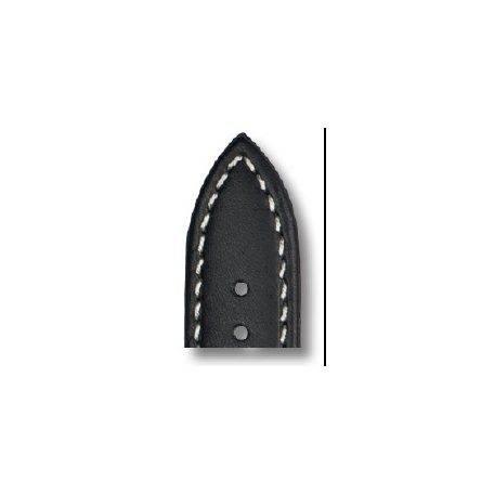 RIOS Deep Sea bőr óraszíj, fekete, 20/18mm