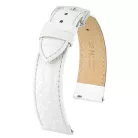 Hirsch Crocograin borjúbőr óraszíj, fehér, 20/18M