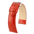 Hirsch Crocograin borjúbőr óraszíj, piros, 16/14M