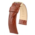 Hirsch Crocograin borjúbőr óraszíj, aranybarna, 18/16M