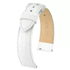 Hirsch Crocograin borjúbőr óraszíj, fehér, 20/18L