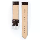 Hirsch Crocograin borjúbőr óraszíj, sötétbarna, 20/18L