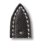 RIOS Next Hightech Ballistic bőr óraszíj, fekete, 20/18mm