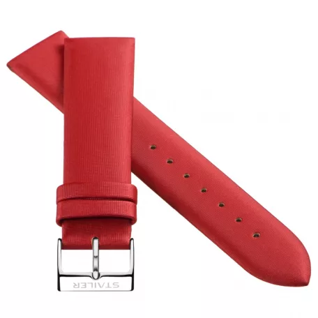 STAILER Original Techno Satin óraszíj, piros 20/18 M
