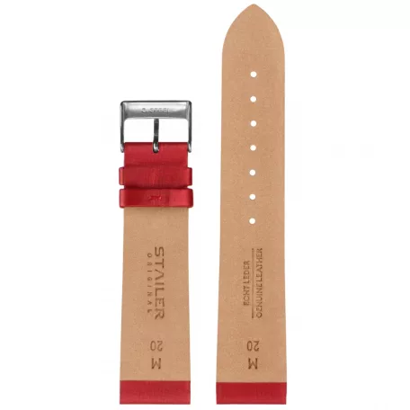 STAILER Original Techno Satin óraszíj, piros 20/18 M