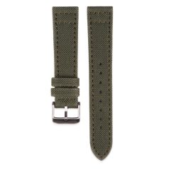 EULIT Canvas textil óraszíj, olivazöld 22mm