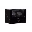 EDELWOLLE LAKKOZOTT FEKETE SZÍNŰ FA ÓRAFORGATÓ 2 ÓRÁNAK