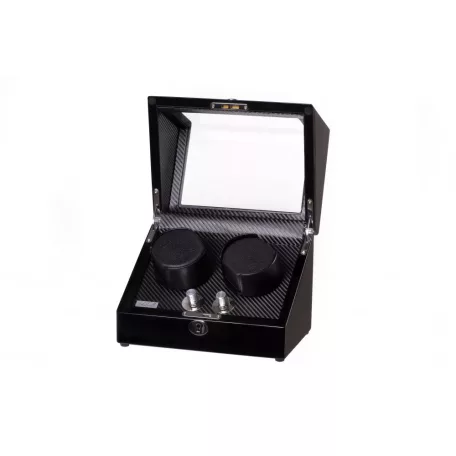 EDELWOLLE LAKKOZOTT FEKETE SZÍNŰ FA ÓRAFORGATÓ 2 ÓRÁNAK