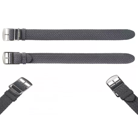 EULIT Atlantic egyrészes perlon óraszíj, szürke 20mm